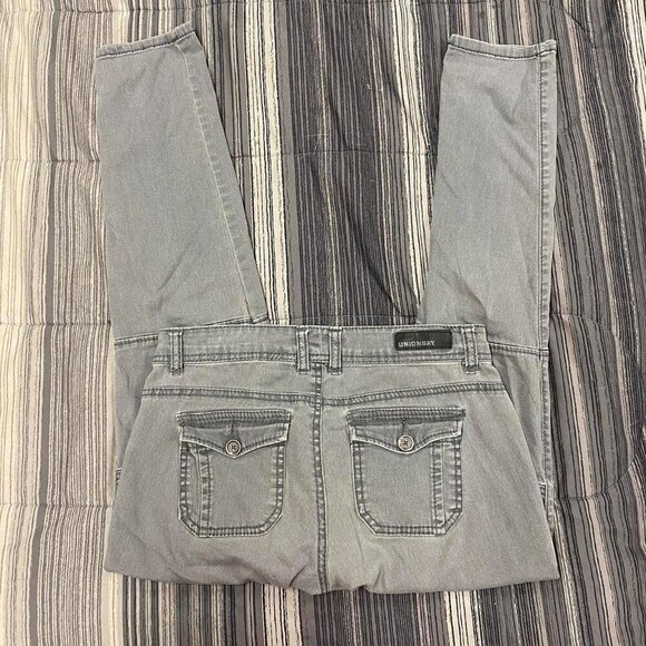 Y2k Unionbay Grey Lowrise Cargo jeans - Picture 2 of 3